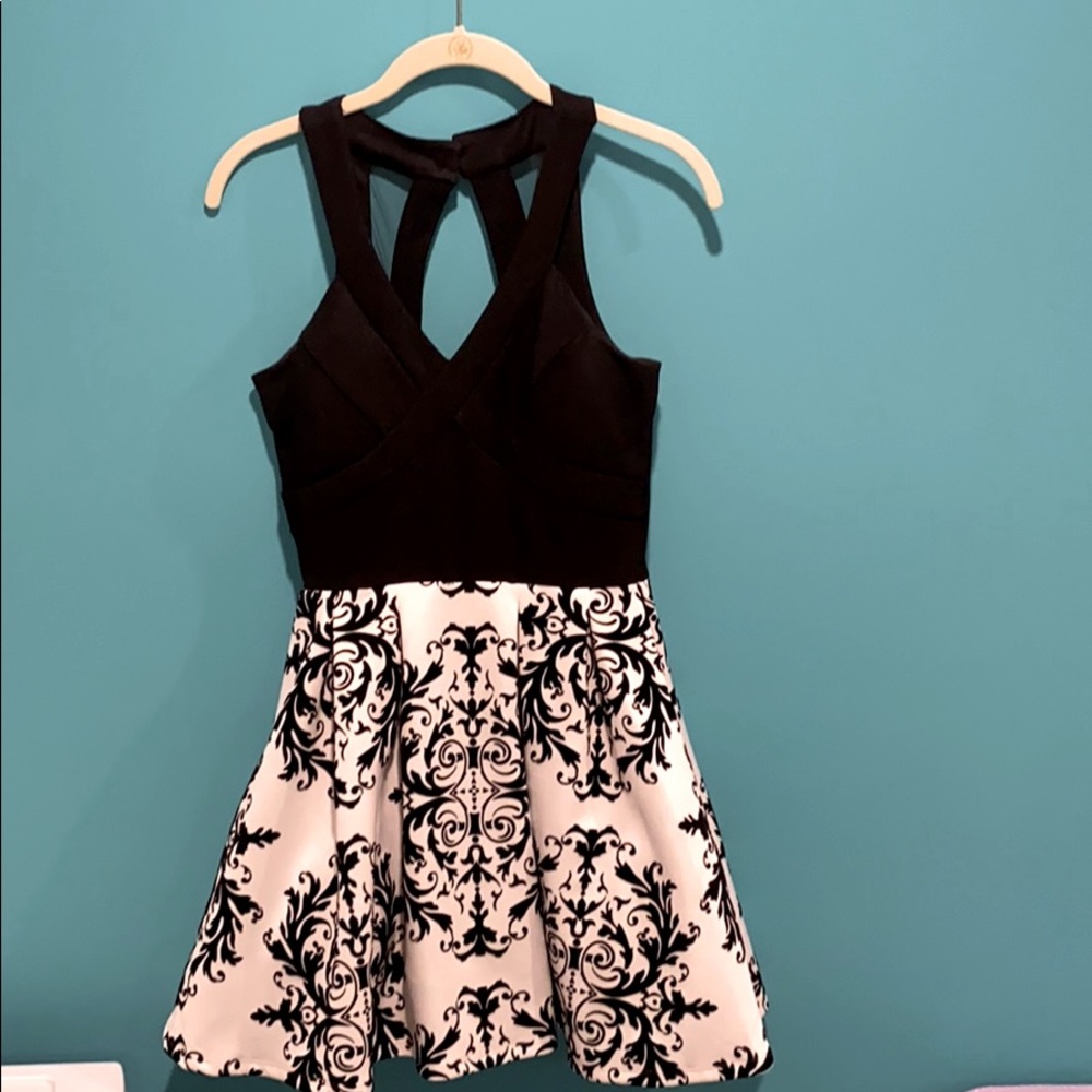 Black and White Homecoming Dress
